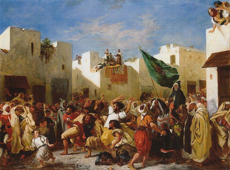 Eugene Delacroix Fanatics of Tangier France oil painting art